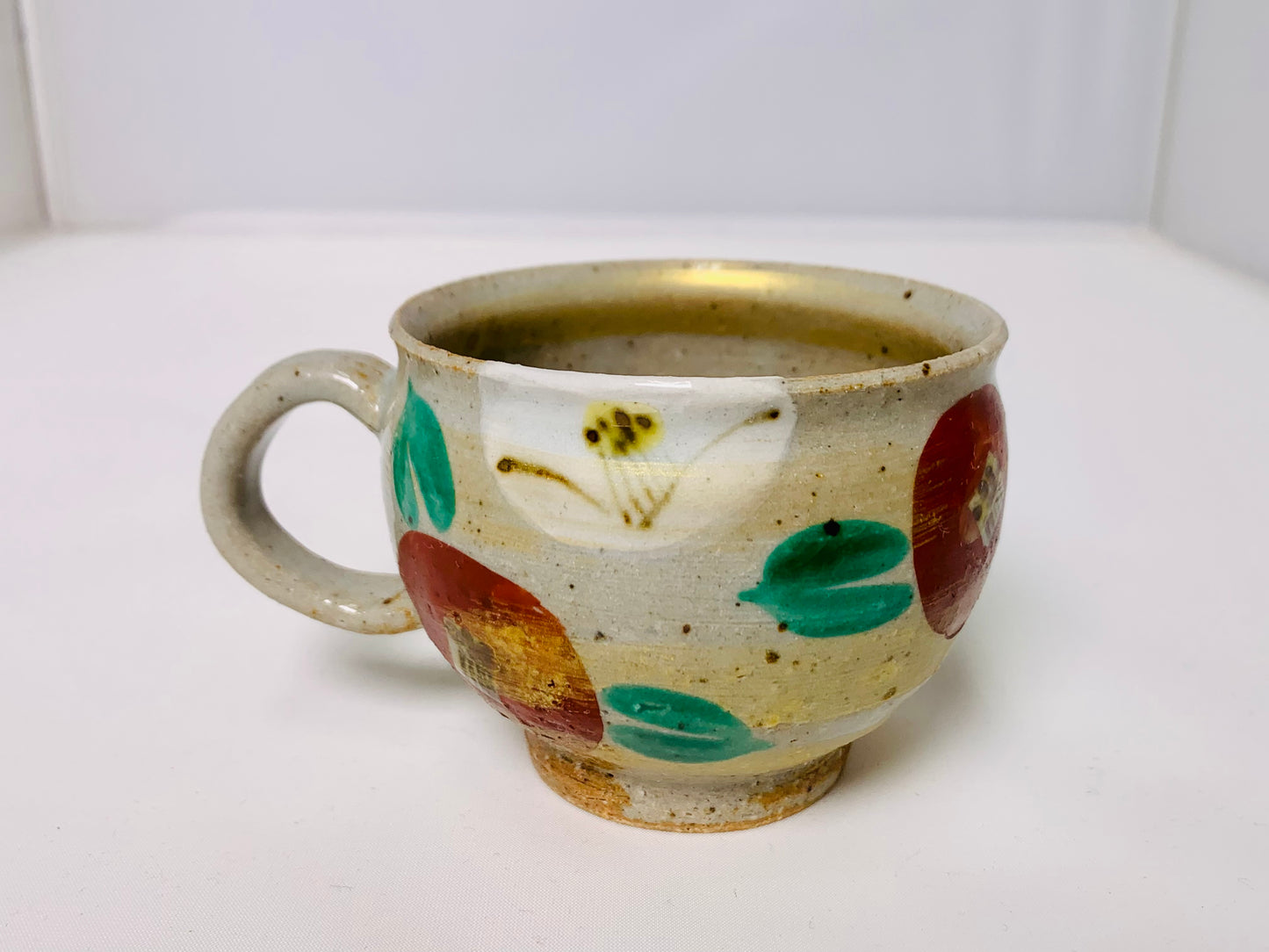 金彩椿 コーヒー 碗 小皿 14cm セット 漆 ティースプーン付き